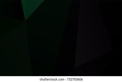 Dark Green vector abstract polygonal pattern. Colorful abstract illustration with gradient. Triangular pattern for your business design.