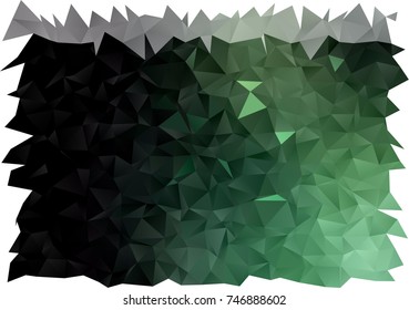Dark Green vector abstract polygonal template. Creative illustration in halftone style with gradient. A completely new design for your business.