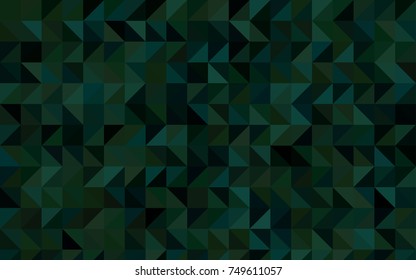 Dark Green vector abstract polygonal template. Shining colored illustration in a brand-new style. The elegant pattern can be used as part of a brand book.