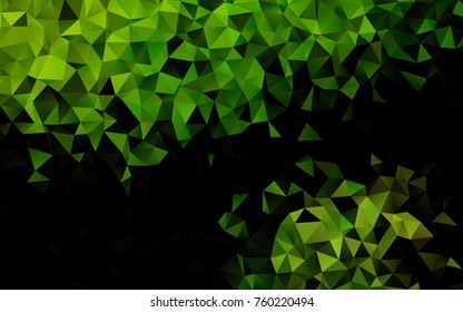 Dark Green vector abstract polygonal template. Colorful illustration in abstract style with gradient. A new texture for your design.