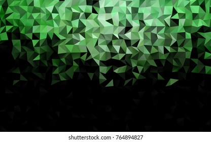 Dark Green vector abstract polygonal pattern. Modern geometrical abstract illustration with gradient. The polygonal design can be used for your web site.