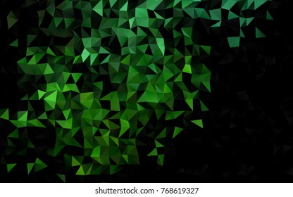 Dark Green vector abstract polygonal template. A completely new color illustration in a vague style. Brand-new style for your business design.
