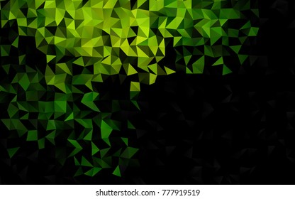 Dark Green vector abstract polygonal background. Geometric illustration in Origami style with gradient.  The completely new template can be used for your brand book.