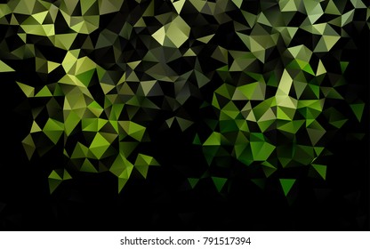 Dark Green vector abstract polygonal template. Glitter abstract illustration with an elegant design. The textured pattern can be used for background.