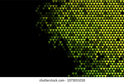 Dark Green vector abstract small hearts on white background. Template for valentine day with sweet, romantic concept. Amazing pattern for your design, banner, leaflet.