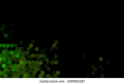 Dark Green vector abstract textured polygonal background. Brand-new blurry hexagonal design. Pattern can be used for background.