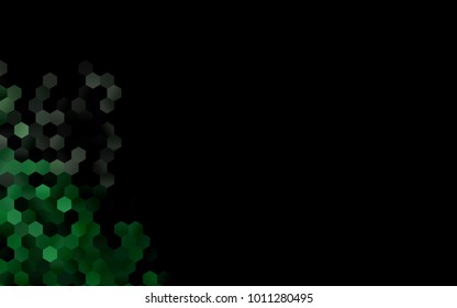 Dark Green vector abstract textured polygonal background. Brand-new blurry hexagonal design. Pattern can be used for background.