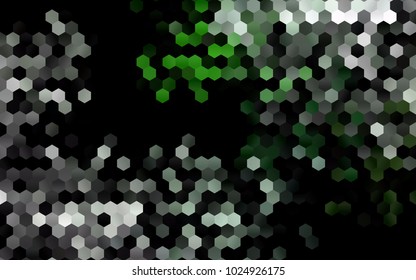 Dark Green vector abstract textured polygonal background. Brand-new blurry hexagonal design. Pattern can be used for background.