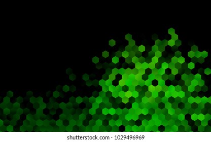 Dark Green vector abstract textured polygonal background. Brand-new blurry hexagonal design. Pattern can be used for background.