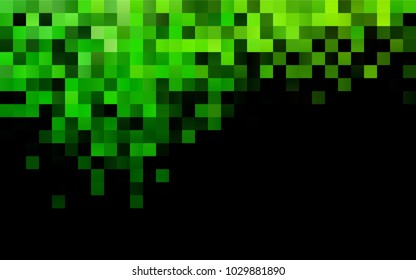 Dark Green vector abstract textured polygonal background. Blurry rectangular design. The pattern with repeating rectangles can be used for background.