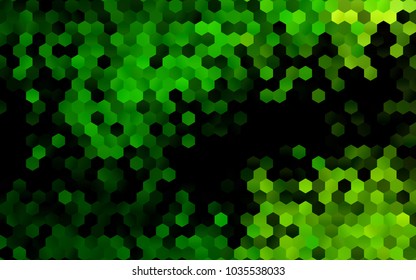 Dark Green vector abstract textured polygonal background. Brand-new blurry hexagonal design. Pattern can be used for background.