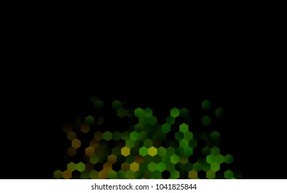 Dark Green vector abstract textured polygonal background. Brand-new blurry hexagonal design. Pattern can be used for background.