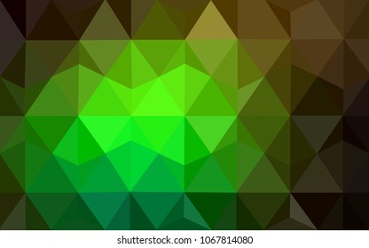 Dark Green vector abstract textured polygonal background. Blurry triangle design. Pattern can be used for background.