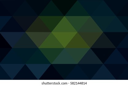 Dark Green vector abstract textured polygonal background. Blurry triangle design. Pattern can be used for background.