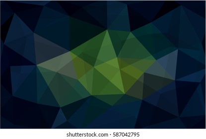Dark Green vector abstract textured polygonal background. Blurry triangle design. Pattern can be used for background.