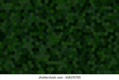 Dark Green vector abstract textured polygonal background. Brand-new blurry hexagonal design. Pattern can be used for background.