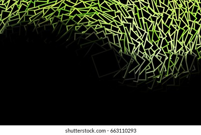 Dark green vector abstract textured polygonal background. Blurry rectangular design. The pattern with repeating rectangles can be used for background.