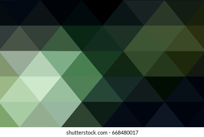 Dark Green vector abstract textured polygonal background. Blurry triangle design. Pattern can be used for background.