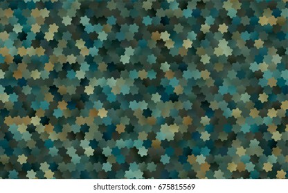 Dark Green vector abstract textured polygonal background. Brand-new blurry hexagonal design. Pattern can be used for background.