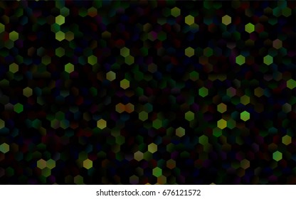 Dark Green vector abstract textured polygonal background. Brand-new blurry hexagonal design. Pattern can be used for background.