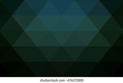 Dark Green vector abstract textured polygonal background. Blurry triangle design. Pattern can be used for background.
