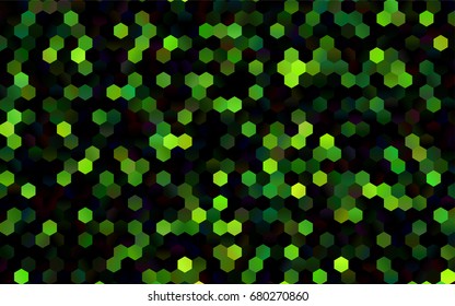 Dark Green vector abstract textured polygonal background. Brand-new blurry hexagonal design. Pattern can be used for background.