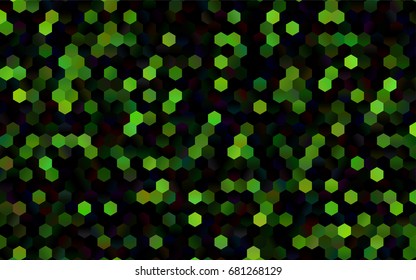 Dark Green vector abstract textured polygonal background. Brand-new blurry hexagonal design. Pattern can be used for background.