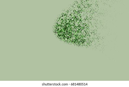 Dark Green vector abstract textured polygonal background. Brand-new blurry hexagonal design. Pattern can be used for background.