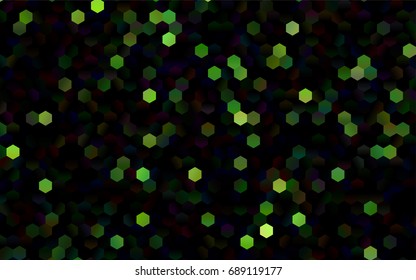 Dark Green vector abstract textured polygonal background. Brand-new blurry hexagonal design. Pattern can be used for background.