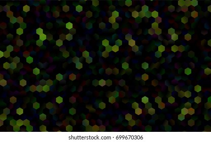 Dark Green vector abstract textured polygonal background. Brand-new blurry hexagonal design. Pattern can be used for background.