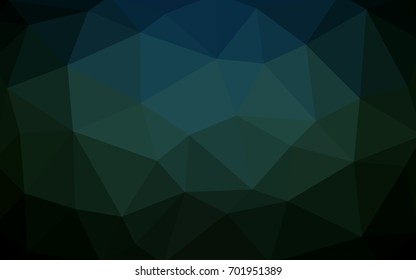 Dark Green vector abstract textured polygonal background. Blurry triangle design. Pattern can be used for background.