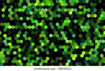 Dark Green vector abstract textured polygonal background. Brand-new blurry hexagonal design. Pattern can be used for background.