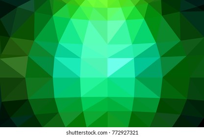 Dark Green vector abstract textured polygonal background. Blurry triangle design. Pattern can be used for background.