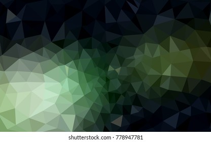 Dark Green vector abstract textured polygonal background. Blurry triangle design. Pattern can be used for background.
