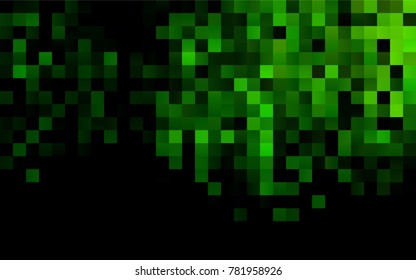 Dark Green vector abstract textured polygonal background. Blurry rectangular design. The pattern with repeating rectangles can be used for background.