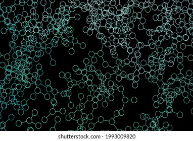 Dark Green vector backdrop with artificial intelligence data. Colorful design in simple style with AI links. Pattern for science, futuristic designs.