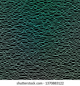 Dark Green vector backdrop with bent lines. Gradient illustration in simple style with bows. Best design for your ad, poster, banner.