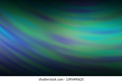 Dark Green vector backdrop with bent lines. A sample with colorful lines, shapes. Brand new design for your ads, poster, banner.