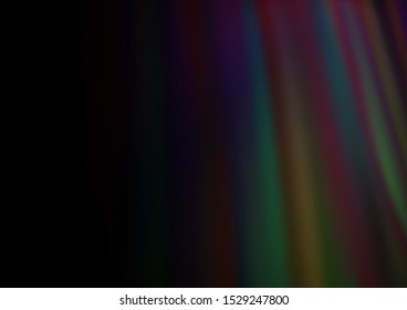 Dark Green vector backdrop with bent lines. Glitter abstract illustration with wry lines. The best blurred design for your business.