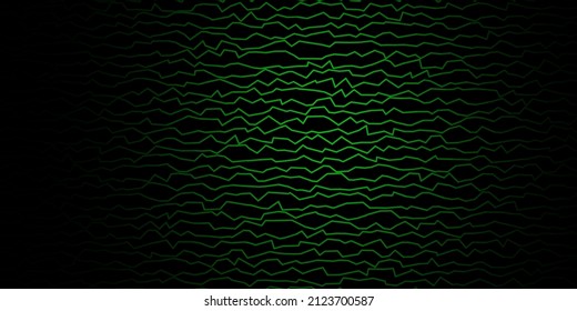 Dark Green vector backdrop with bent lines. Bright sample with colorful bent lines, shapes. Pattern for commercials, ads.