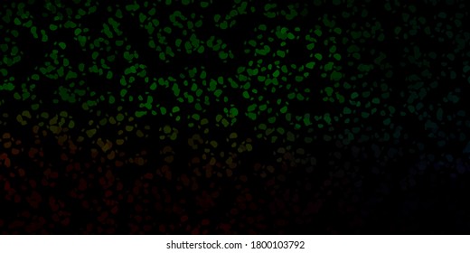 Dark green vector backdrop with chaotic shapes. Colorful abstract forms with gradient in simple style. Background for cell phones.