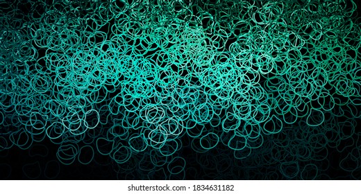 Dark green vector backdrop with chaotic shapes. Colorful abstract forms with gradient in simple style. Modern design for your ads.