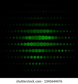 Dark Green vector backdrop with circles. Colorful illustration with gradient dots in nature style. New template for your brand book.