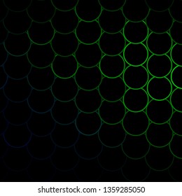 Dark Green vector backdrop with circles. Colorful illustration with gradient dots in nature style. Design for posters, banners.