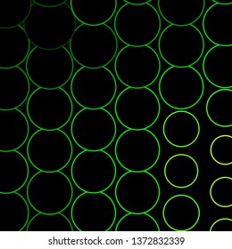 Dark Green vector backdrop with circles. Modern abstract illustration with colorful circle shapes. Pattern for business ads.