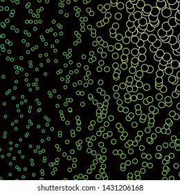 Dark Green vector backdrop with circles. Abstract illustration with colorful spots in nature style. Design for your commercials.