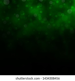 Dark Green vector backdrop with circles. Modern abstract illustration with colorful circle shapes. Design for your commercials.