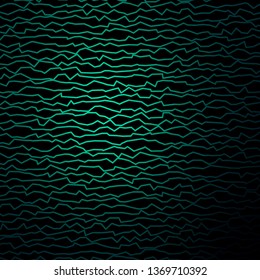 Dark Green vector backdrop with circular arc. Colorful geometric sample with gradient curves.  Pattern for websites, landing pages.