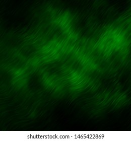 Dark Green vector backdrop with circular arc. Abstract gradient illustration with wry lines. Pattern for websites, landing pages.