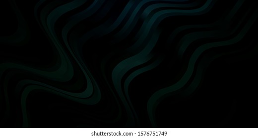 Dark Green vector backdrop with circular arc. Colorful illustration, which consists of curves. Pattern for business booklets, leaflets